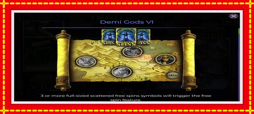 Slot machine Demi Gods 6 with access to free game online, picture 4