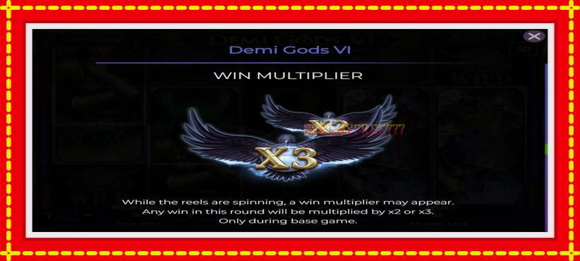 Slot machine Demi Gods 6 with access to free game online, picture 6