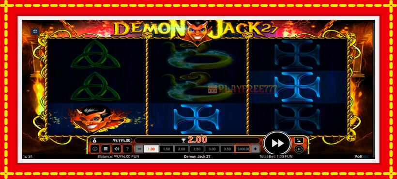 Slot machine Demon Jack 27 with access to free game online, picture 2