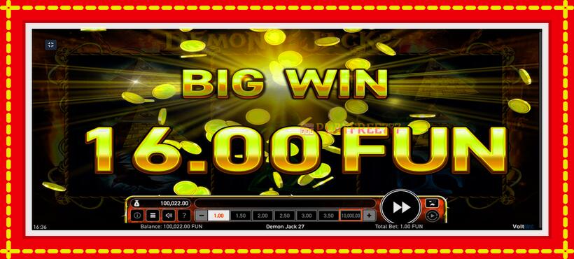 Slot machine Demon Jack 27 with access to free game online, picture 4