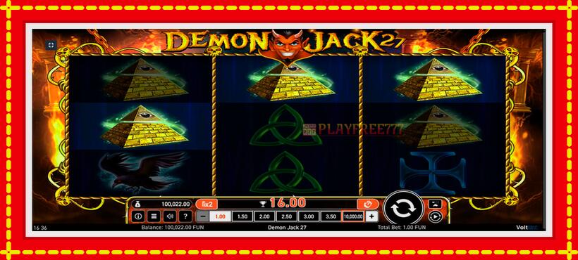 Slot machine Demon Jack 27 with access to free game online, picture 5