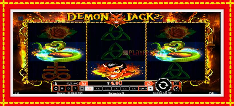 Slot machine Demon Jack 27 with access to free game online, picture 6