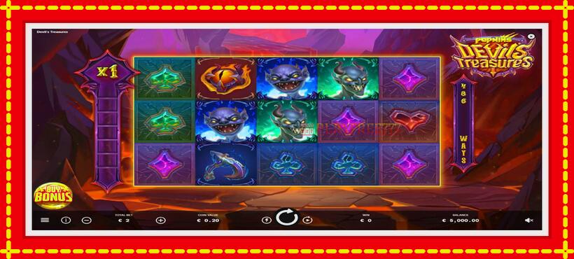 Slot machine Devils Treasures with access to free game online, picture 2