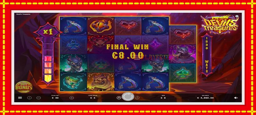 Slot machine Devils Treasures with access to free game online, picture 3