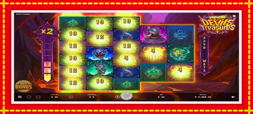 Slot machine Devils Treasures with access to free game online, picture 4