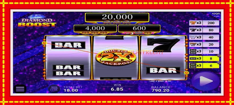 Slot machine Diamond Boost with access to free game online, picture 2