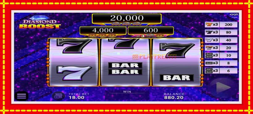 Slot machine Diamond Boost with access to free game online, picture 3