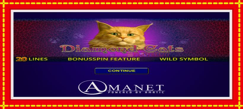 Slot machine Diamond Cats with access to free game online, picture 1