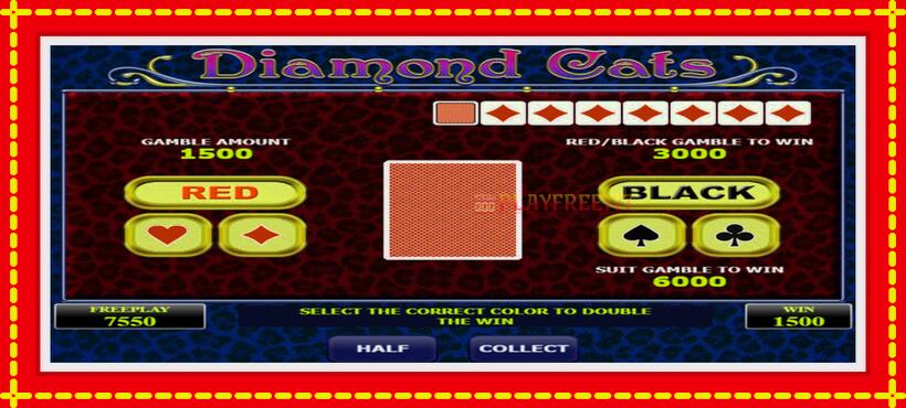 Slot machine Diamond Cats with access to free game online, picture 4