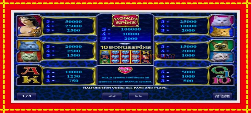 Slot machine Diamond Cats with access to free game online, picture 5