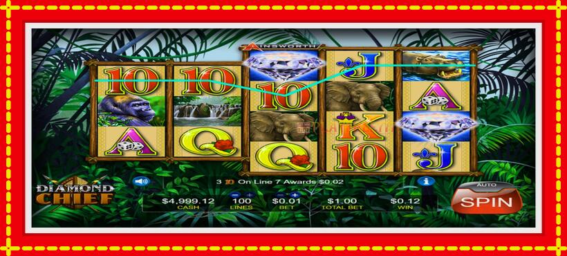 Slot machine Diamond Chief with access to free game online, picture 2