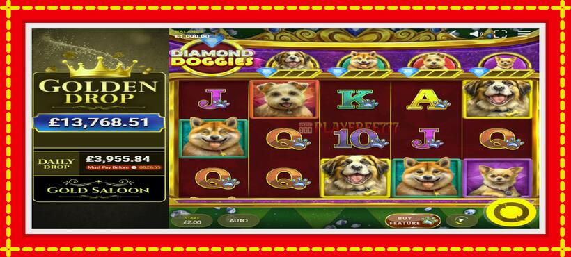 Slot machine Diamond Doggies with access to free game online, picture 1