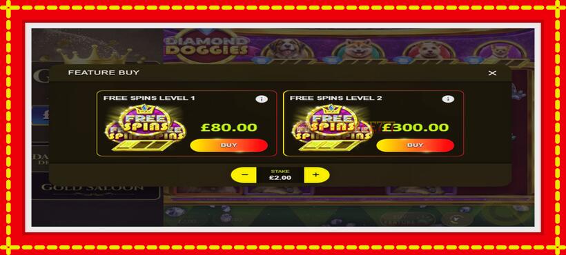 Slot machine Diamond Doggies with access to free game online, picture 4