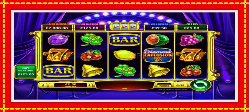 Slot machine Diamond Explosion 7s SE with access to free game online, picture 1