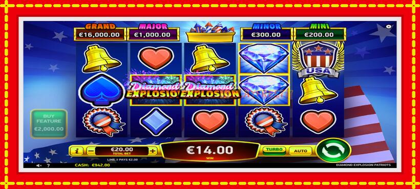 Slot machine Diamond Explosion Patriots with access to free game online, picture 4