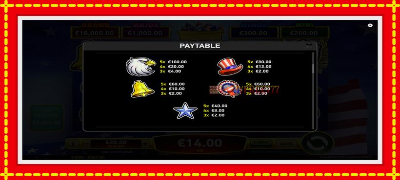 Slot machine Diamond Explosion Patriots with access to free game online, picture 6