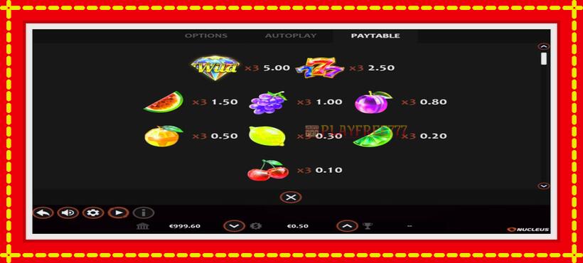 Slot machine Diamond Fruit Deluxe with access to free game online, picture 3