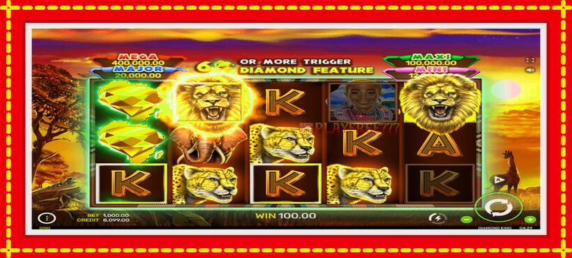 Slot machine Diamond King with access to free game online, picture 3