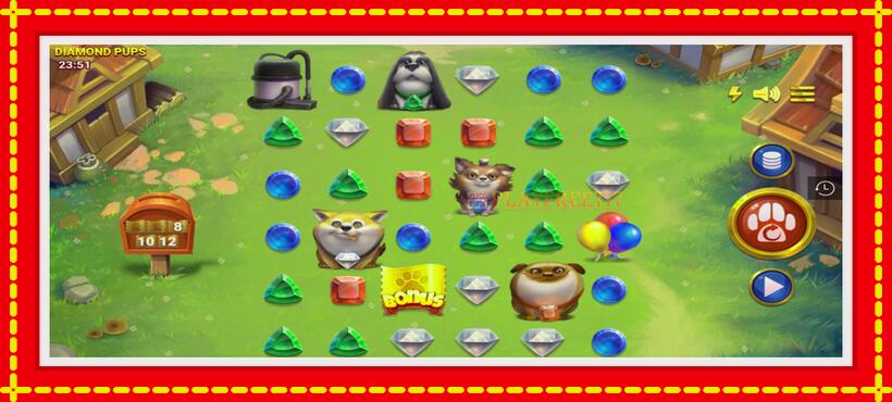 Slot machine Diamond Pups with access to free game online, picture 1