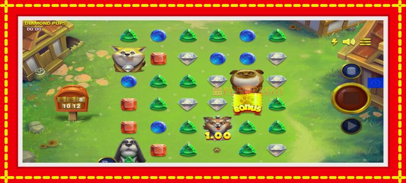 Slot machine Diamond Pups with access to free game online, picture 3