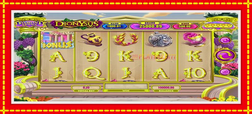 Slot machine Diamond Spins Dionysus with access to free game online, picture 1