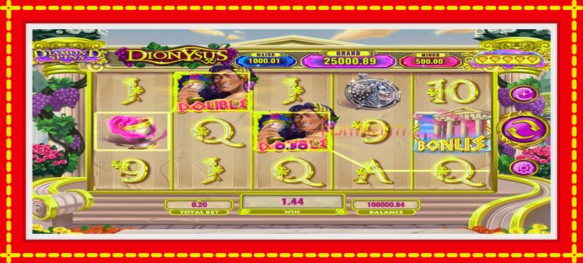 Slot machine Diamond Spins Dionysus with access to free game online, picture 2