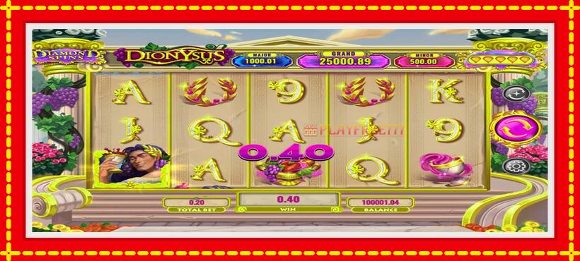 Slot machine Diamond Spins Dionysus with access to free game online, picture 3