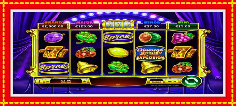 Slot machine Diamond Spree Explosion with access to free game online, picture 1