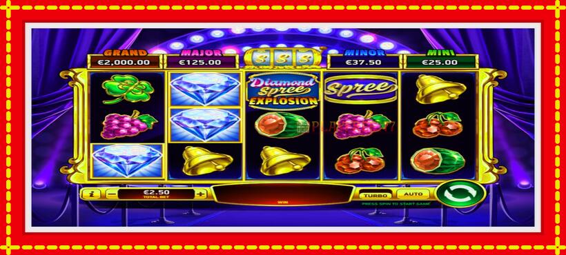 Slot machine Diamond Spree Explosion with access to free game online, picture 2