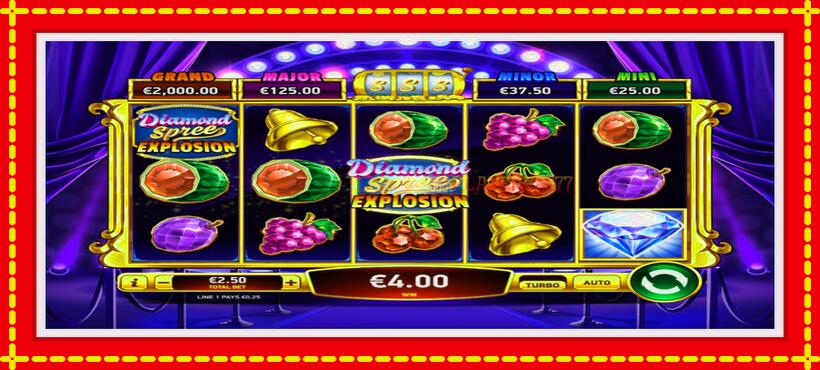 Slot machine Diamond Spree Explosion with access to free game online, picture 3