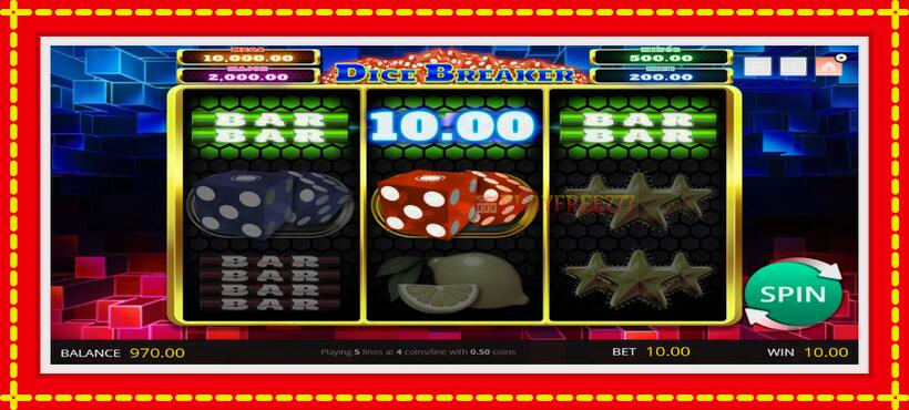 Slot machine Dice Breaker with access to free game online, picture 2