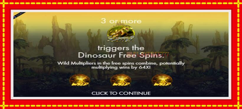 Slot machine Dinosaur Adventure with access to free game online, picture 1