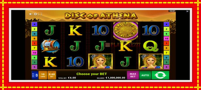 Slot machine Disc of Athena with access to free game online, picture 2