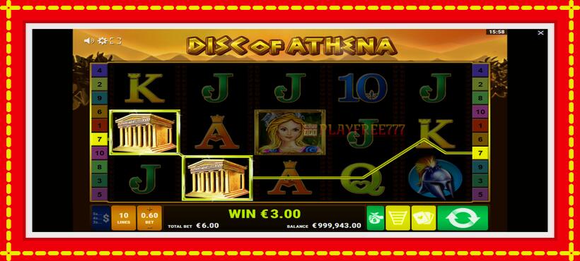 Slot machine Disc of Athena with access to free game online, picture 3