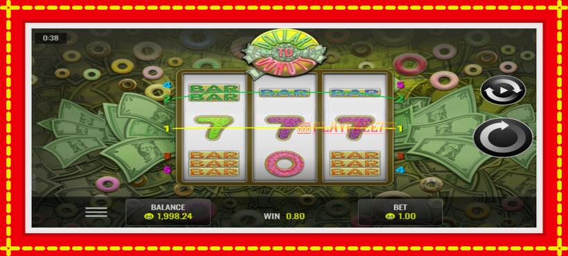 Slot machine Dollars to Donuts with access to free game online, picture 2