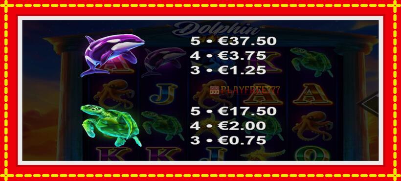 Slot machine Dolphin Hot 1 with access to free game online, picture 4