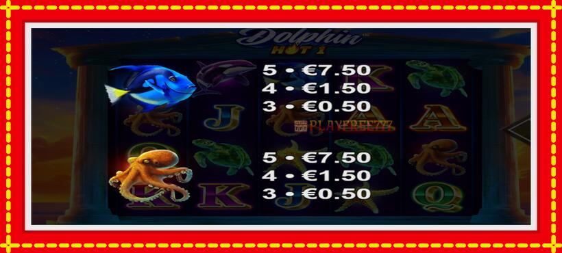 Slot machine Dolphin Hot 1 with access to free game online, picture 5