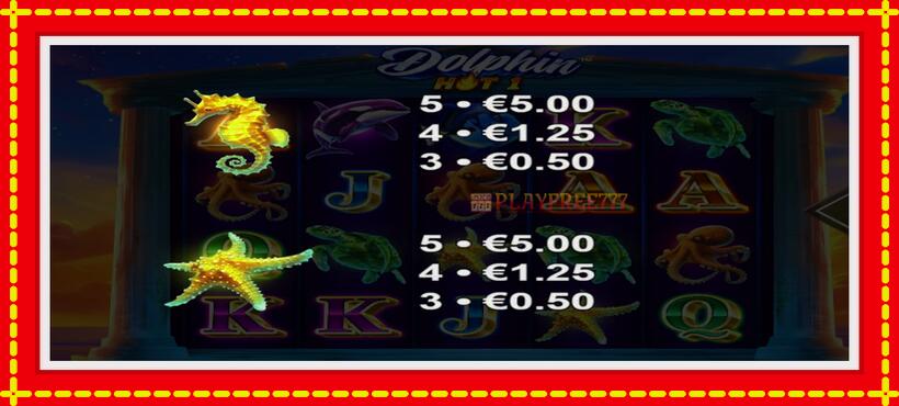 Slot machine Dolphin Hot 1 with access to free game online, picture 6