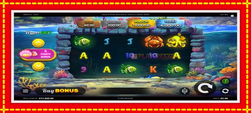 Slot machine Dolphin Riches with access to free game online, picture 2