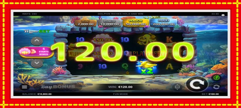 Slot machine Dolphin Riches with access to free game online, picture 3