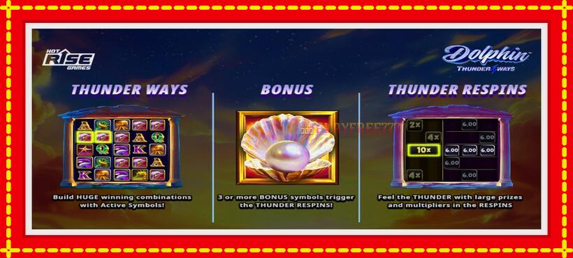 Slot machine Dolphin Thunder Ways with access to free game online, picture 3