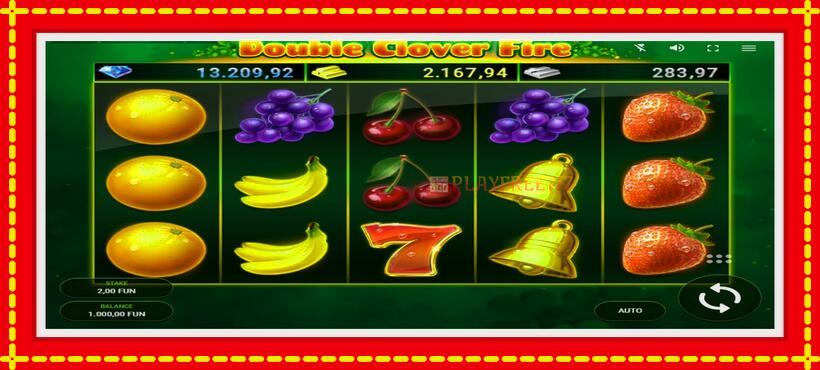 Slot machine Double Clover Fire with access to free game online, picture 1