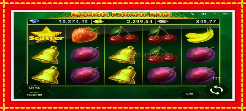 Slot machine Double Clover Fire with access to free game online, picture 2