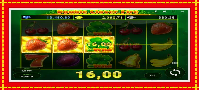 Slot machine Double Clover Fire with access to free game online, picture 3