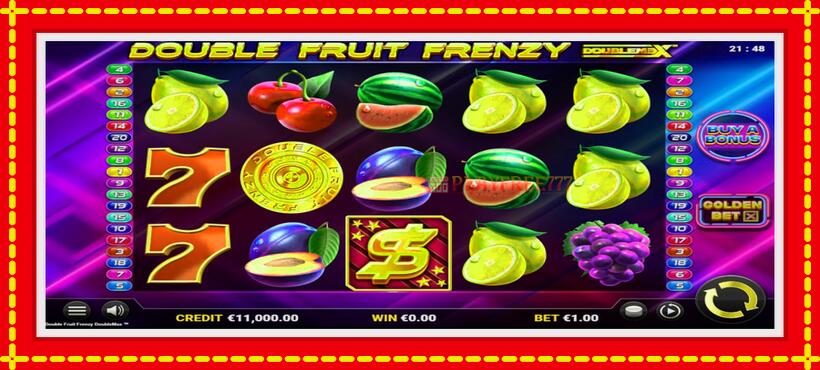 Slot machine Double Fruit Frenzy DoubleMax with access to free game online, picture 1