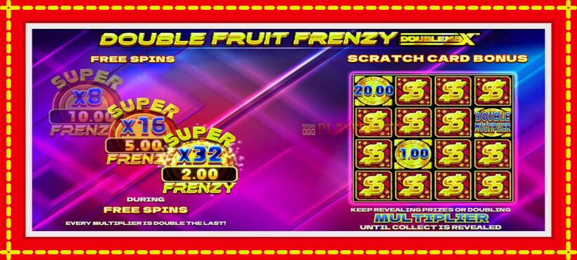 Slot machine Double Fruit Frenzy DoubleMax with access to free game online, picture 3