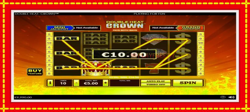 Slot machine Double Heat: Crown with access to free game online, picture 3