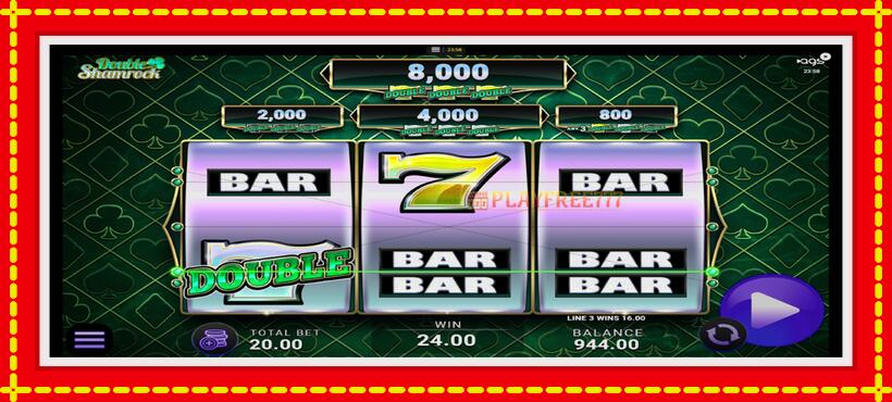 Slot machine Double Shamrock with access to free game online, picture 2