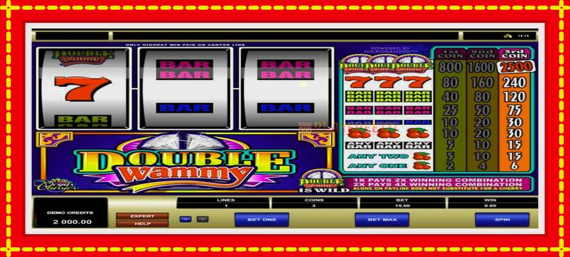 Slot machine Double Wammy with access to free game online, picture 1