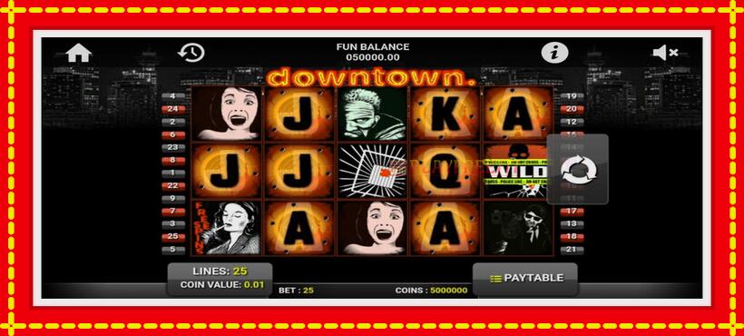 Slot machine Downtown with access to free game online, picture 1